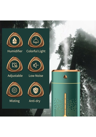 Monyee Ev Masaüstü 1000ml Büyük Kapasiteli Soğuk Buhar Nemlendirici, 7 Renkli Led Işık, &lt 40db Sessiz, Üstten Su Doldurma, Hava Temizleme, Cilt Nemlendirme