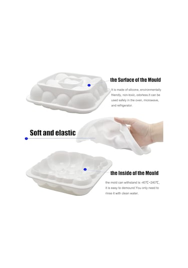 Bubble Cloud Silikon Kalıp Kare Bulut Silikon Kalıp 3d Bulut Sili Beyaz