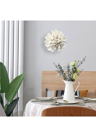 Lijinxu Magideal 3d Duvar Asılı Seramik Çiçekler Zanaat Karanfil-8cm