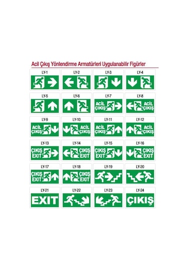 Arsel Sfs Sfs24-3-L Acil Çıkış Yönlendirme Armatürü Sürekli Ve K (469485358)