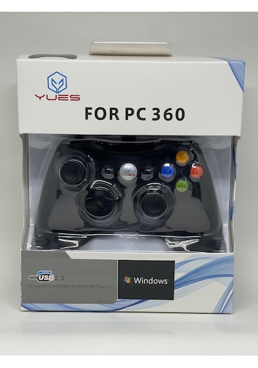 Yues PC Gamepad Bilgisayar Oyun Kolu PC Uyumlu Joystick Kablolu
