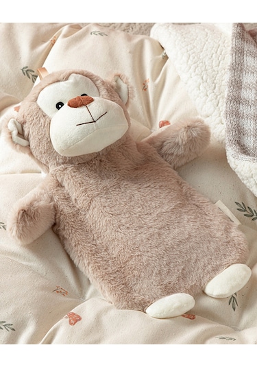 English Home Little Monkey Pelüş Sıcak Su Torbası Bej Bej