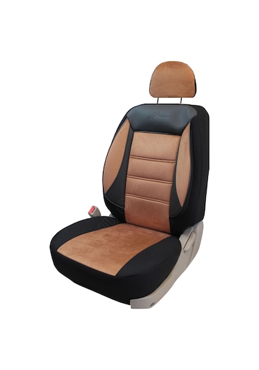 Mercedes Benz B 180 Uyumlu Tay Tüyü Oto Koltuk Kılıfı Taba Siyah