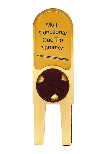 Youtek Bilardo İşkence Aleti - Çok Amaçlı İstaka Ucu Düzeltme Ve Parlatma Aracı Altın Renk