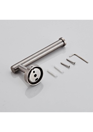 Pazly Tuvalet Tutucu Suntek Seti Raf Kağıdı Gümüş Fırçalanmış Duş Askısı 3x Cz Fırçalanmış Gümüş