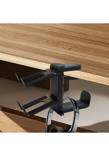 Suntek Evrensel Masa Altında Kulaklık Standı Siyah