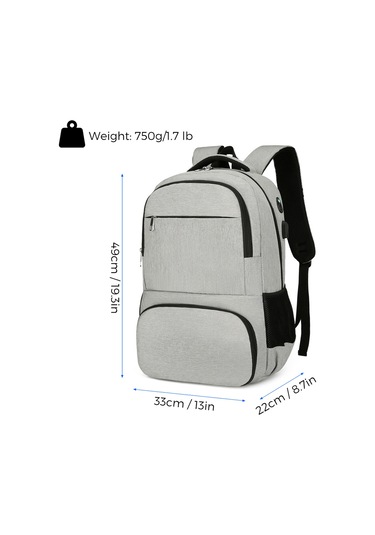 Padalink Isı Yalıtımlı Sırt Çantası: Pratik Ve Geniş Kapasiteli Seyahat Ve Ofis Kullanımı Gri