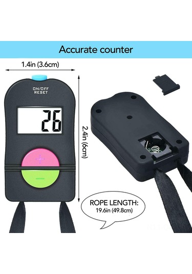 Qingmipy Sesli İpucu İle Golf Sayaç, 0-9999 Arası Sayma, Abs Malzeme, Kol Askısı İle Taşınabilir Pil Dahil Değil Siyah