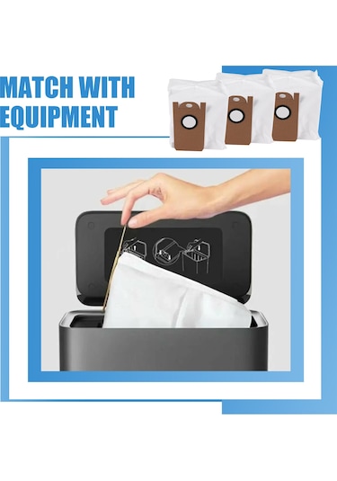 Xurunkeji Amarey A90+ Kendiliğinden Boşalan Robot Süpürge İçin 6'lı Yedek Toz Torbası Paketi