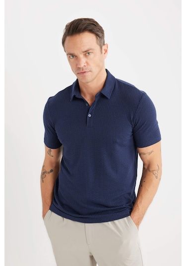 DeFacto Slim Fit Dar Kesim Polo Yaka Pamuklu Kısa Kollu Tişört X2594AZ25SPNV31