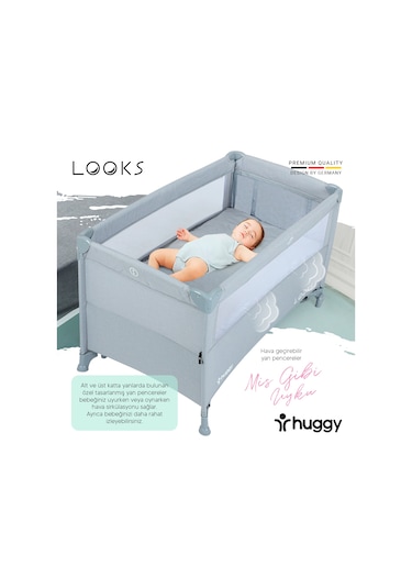 Huggy Looks 5 In 1 Anne Yani Park Yatak Oyun Parkı+Yatak