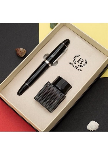 Kişiye Özel Metal Kutulu Bradley Dolma Kalem Seti