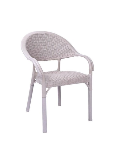Bambu Plasik Sandalye Rattan Lüx Kapiçino 4 Adet (496504003)