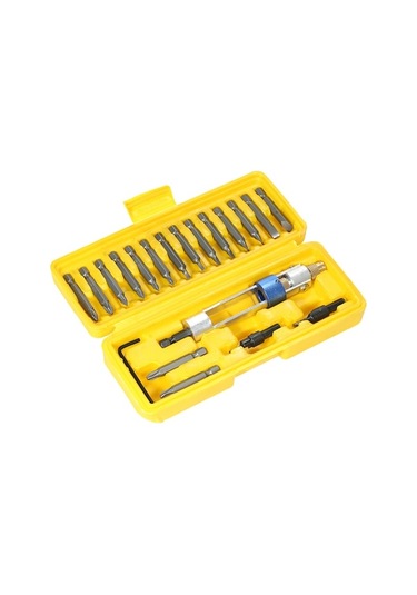 20 Adet Matkap Uçları Yüksek Hızlı Çelik Çift Kullanımlı El Aletleri Seti Elektrikli Matkap İçin Tornavida Ucu Diğer