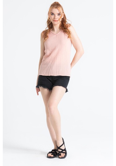 Kolsuz Müslin Melis Bluz Pudra Pdr-pudra