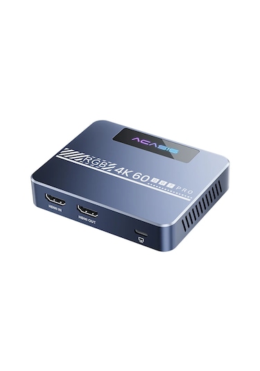 Acasis 4K 60Hz HDR RGB Kayıt Cihazı 4K 60Hz Pass-Through HDR 240Hz ve VRR Desteği, Sessiz Soğutma Fanı (VC007PRO)