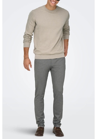 Only & Sons Erkek Pantolon 22030256 Gri Gri
