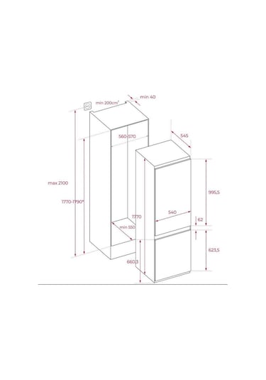 Teka RBF 73350 FI 242 L No Frost Ankastre Buzdolabı