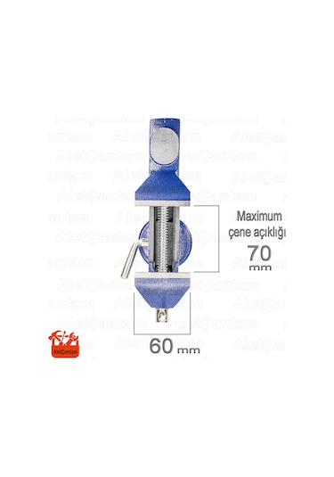 Masa Mengene Döner Tablalı - Örslü - 60 MM