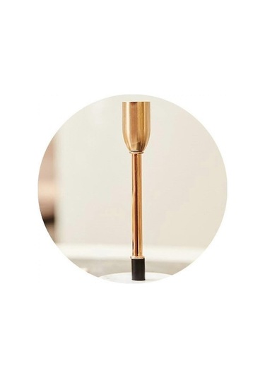 Opulentliving Altın Retro Konik Şamdan Mumluk Düğün Şükran Çok Renkli 17x8 Cm Çok Renkli