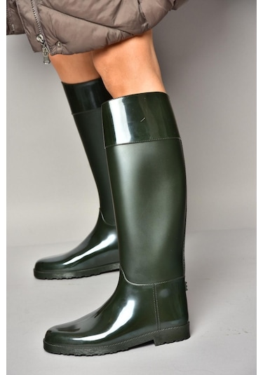 Fox Shoes T858712109 Haki Yağmur Çizmesi Haki-suni Deri Haki