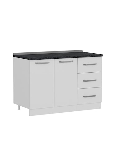 Minar 125 Cm Mutfak Dolabı Beyaz 125-B2-Alt Modül Beyaz