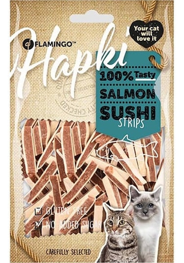 Flamingo Hapki Somon Ve Alabalıklı Glutensiz Şerit Kedi Ödülü 85 G