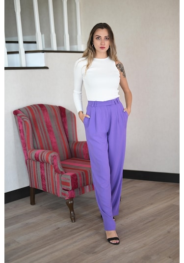 Lemajh Lila Palazzo Pantolon-lila Lila