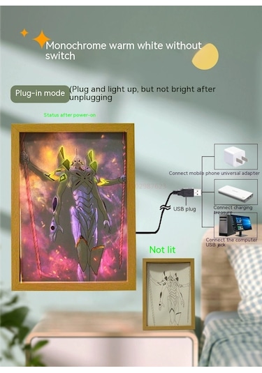 Karikatür One Piece Nika Luffy Gear 5 Işık Lambası Zoro Ace Hediye 7 Çok Renkli