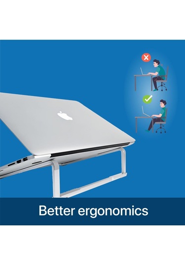 Dizüstü Bilgisayar Stand Katlanabilir - Yükseltici 10 İla 18 İnç Havalandırılmış Tutucu Masa İçin Evrensel