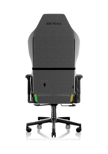 Exvega Lunar Active 2024 Dokuma Kumaş Hoparlörlü Ve Masajlı Argb Profesyonel Oyuncu Koltuğu Gri