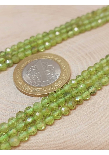 Peridot Zebercet Taşı Dizi 3.5mm 45946 Çok Renkli