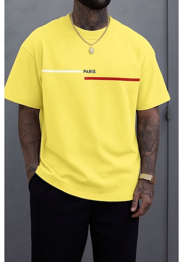 Paris Baskılı Unisex Tshırt Sari