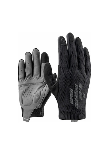 Rockbros S338 Erkek Bisiklet Eldiveni Yol Bisikleti Dokunmatik Ekran Tam Parmak Örme Eldivenler - M