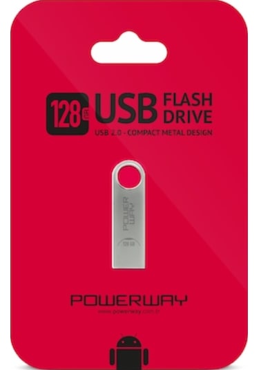 Upeka 128gb Usb 2.0 Flash Bellek Metal Usb Bellek Gümüş Renk