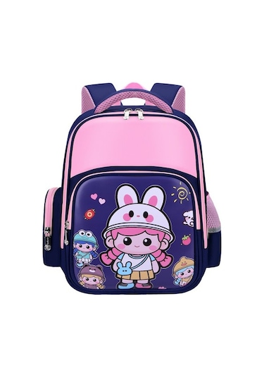 1-2-3. Sınıflar Için İlkokul Öğrencilerinin Okul Çantaları Anaokulu Büyük Sınıf Çocukları Için Büyük Kapasiteli, Erkek Ve Kadınlar Için Yükü Azaltan Sırt Çantaları Lcz7wq Mavi - Pembe