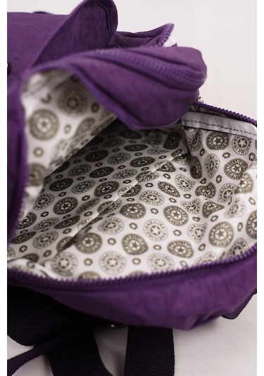 Krinkıl / Klinkır Su Geçirmez Ithal Kumaş Çok Gözlü Günlük Küçük Kadın Sırt Çantası Mor 8317 Mor