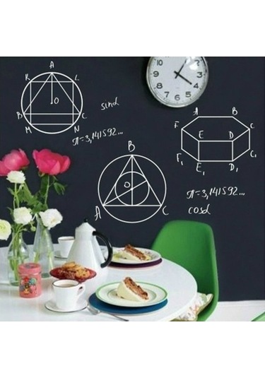 Pazly Cbtx Pvc Mat Karatahta Duvar Kağıdı - Graffiti Tahtası - 200x45cm Siyah, Geniş Uygulama Alanı Siyah