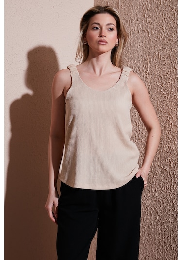 Fashion Friends Bayan Bluz 25y0513k1 Bej Bej