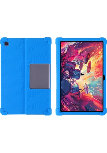 Lenovo Xiaoxin Pad Studio 11.5 İnç/tab Plus Silikon Kılıf Ve Destek Standı Sağlam Koruyucu Kapak - Koyu Mavi Tablet Kılıfı