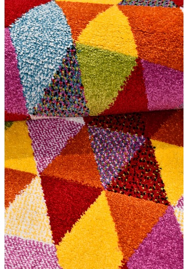 Colora Halı Koleksiyonu Yumuşak Renkli Kare Halı, Tozumaz, Modern Tasarım Ve Kolay Temizlik Multi 2