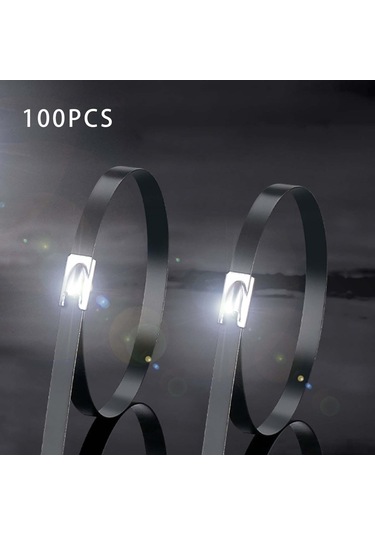 Homyl 100 Adet 304 Paslanmaz Çelik Kablo Bağları Sarma 4.6x100mm