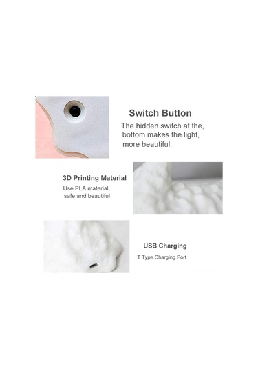 Ruicoo 3d Baskılı Usb Şarjlı Ateş Ejderha Gece Lambası - Çocuk Odası İçin Led Işık Kırmızı