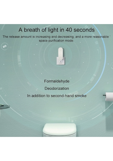 Mini Anyon Hava Temizleme Cihazı Duman Pm2.5 Tuvalet Mutfak Hava Temizleme Cihazı Kaldır, Fiş Tipi: Ab Fişi Beyaz