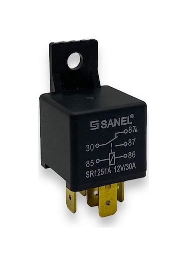 Sanel 12v Röle 5 Uçlu 30 A