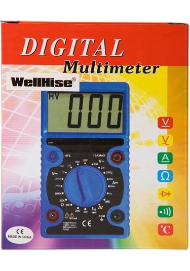 Wellhise DT-700D Geniş Ekran Ölçü Aleti Avometre Multimetre