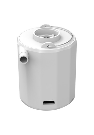 Mufunye Beyaz Mini Elektrikli Hava Pompa, 3 Işık Modu Hafif/parlak/sos , Usb Şarjlı, 3.5kpa Basınç, 180l/dak Hız, Dış Mekan Kullanıma Uygun