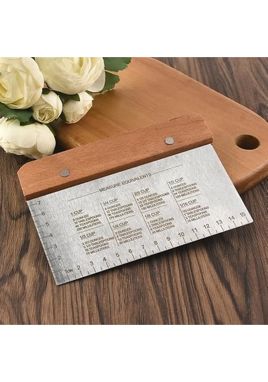 Vkemall Fırıncı Kaliteli Paslanmaz Çelik Hamur Kesici - Pasta, Pizza Ve Tava İçin Mutfak Aleti, Ticari Seviye Tezgah Silici Ve Kırıcı Gümüş