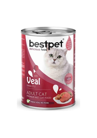 Bestpet Dana Etli Yetişkin Kedi Konservesi 400 Gr