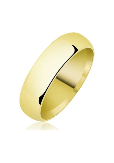 5 Mm Düz Bombeli Gold Gümüş Alyans - 555904202